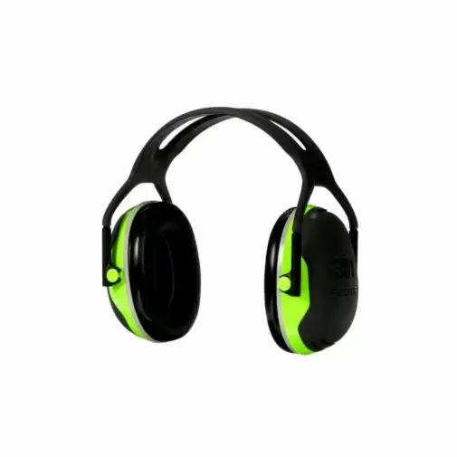 3M X4 PELTOR OVERHEAD EARMUFFS BLACK/GREEN