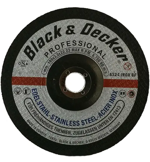 BLACK&DECKER  AS17987N-AE STAINLESS STEEL CUTTING DISC 230 X 22 X 3MM DPC