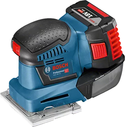BOSCH GSS 18V-10 + 2 SS+PT CORDLESS ORBITAL SANDER 18V