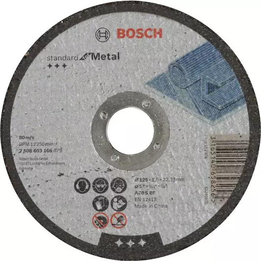 BOSCH METAL CUTTING DISC 5" (125 X 2.5 X 22)
