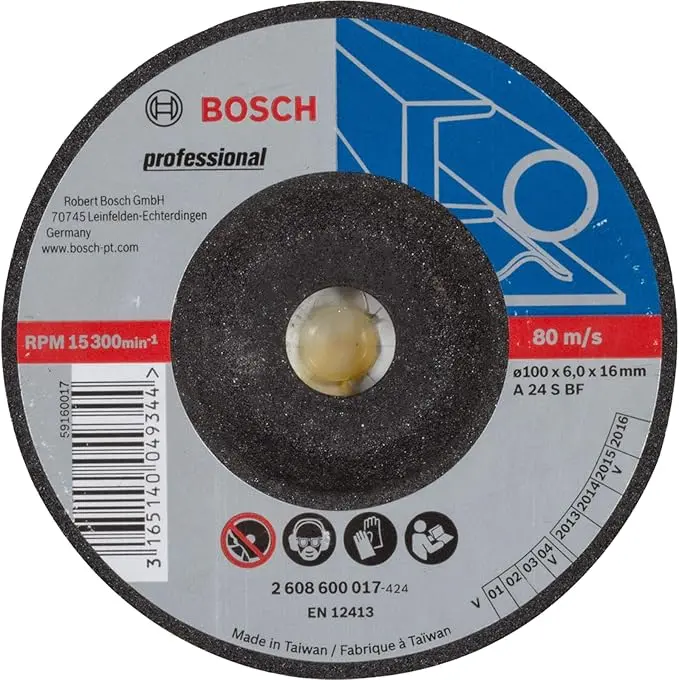 BOSCH METAL GRINDING DISC 4" (100 X 6.0 X 16)