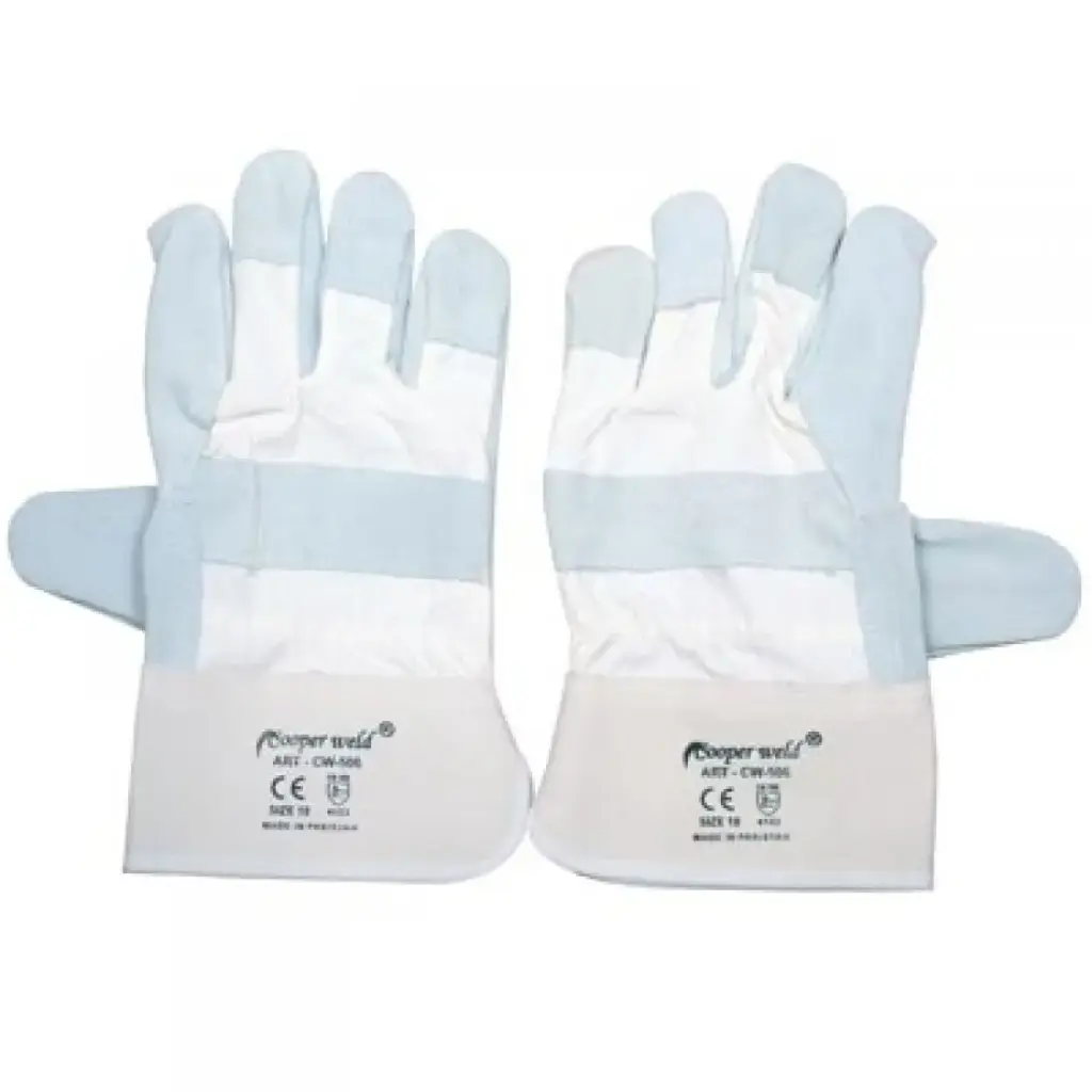 COOPERWELD CW-506 GLOVES LEATHER GREY / WHITE