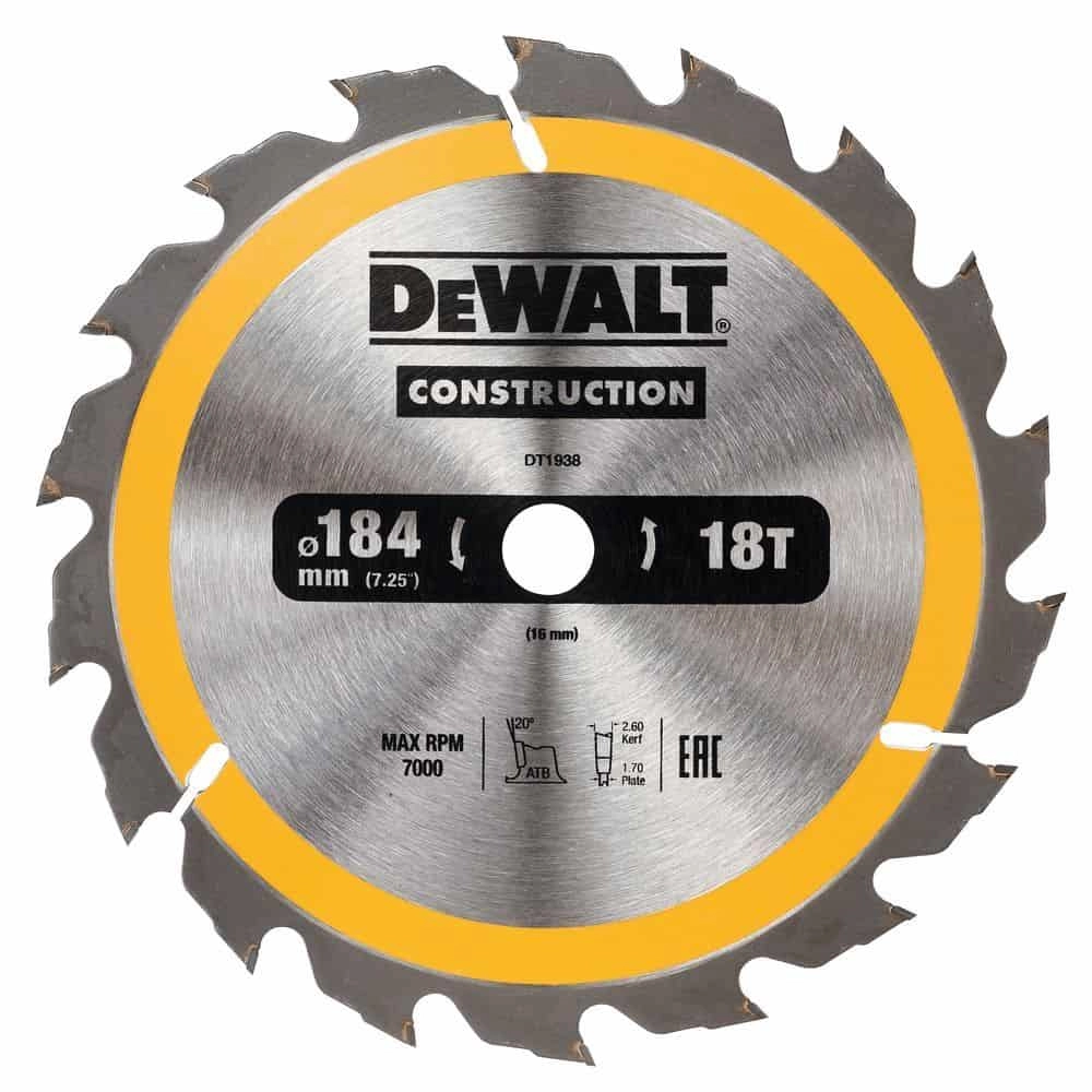 DEWALT DT1938 WOOD CUTTING DISC 7 INCH