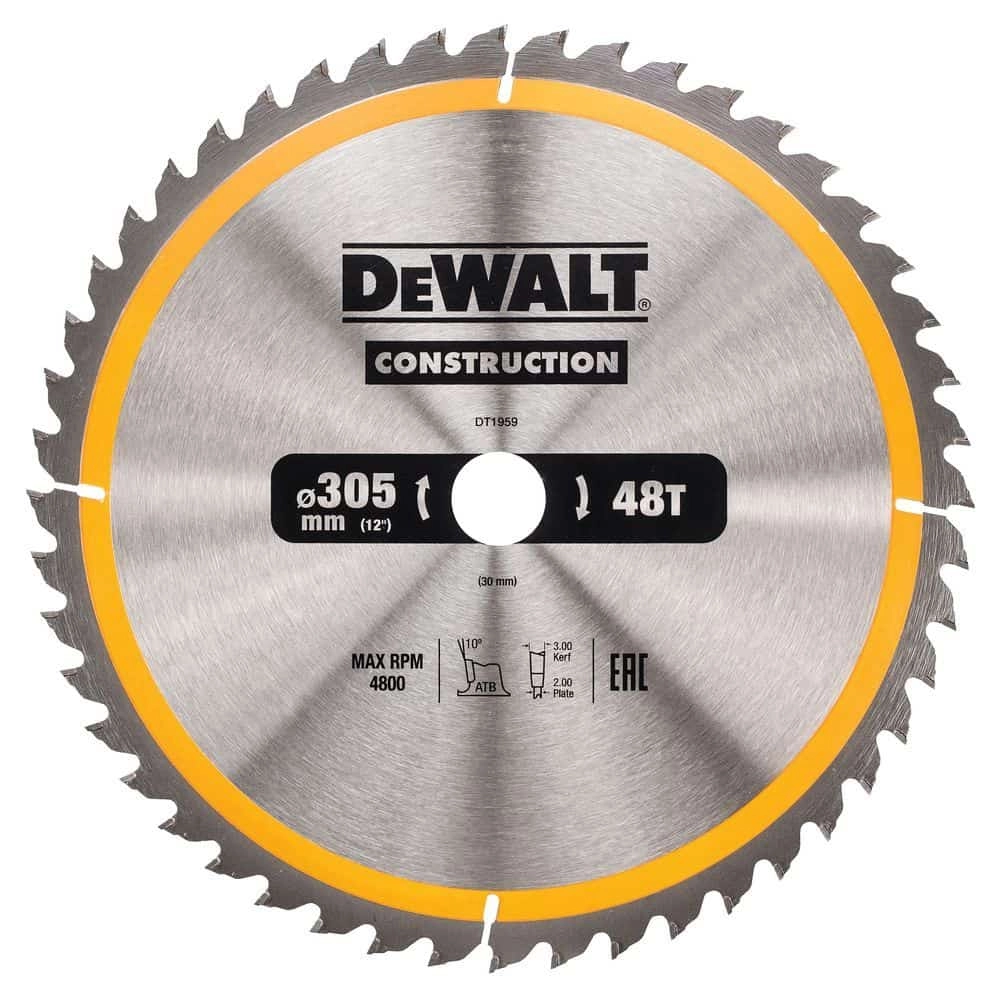 DEWALT DT1959QZ CIRCULAR SAW BLADE  DIAMETER 305 BORE 30MM 48 TEETH