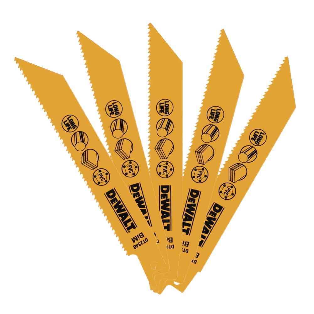 DEWALT DT2348-QZ RECIPROCATING BI METAL BLADES 152MM