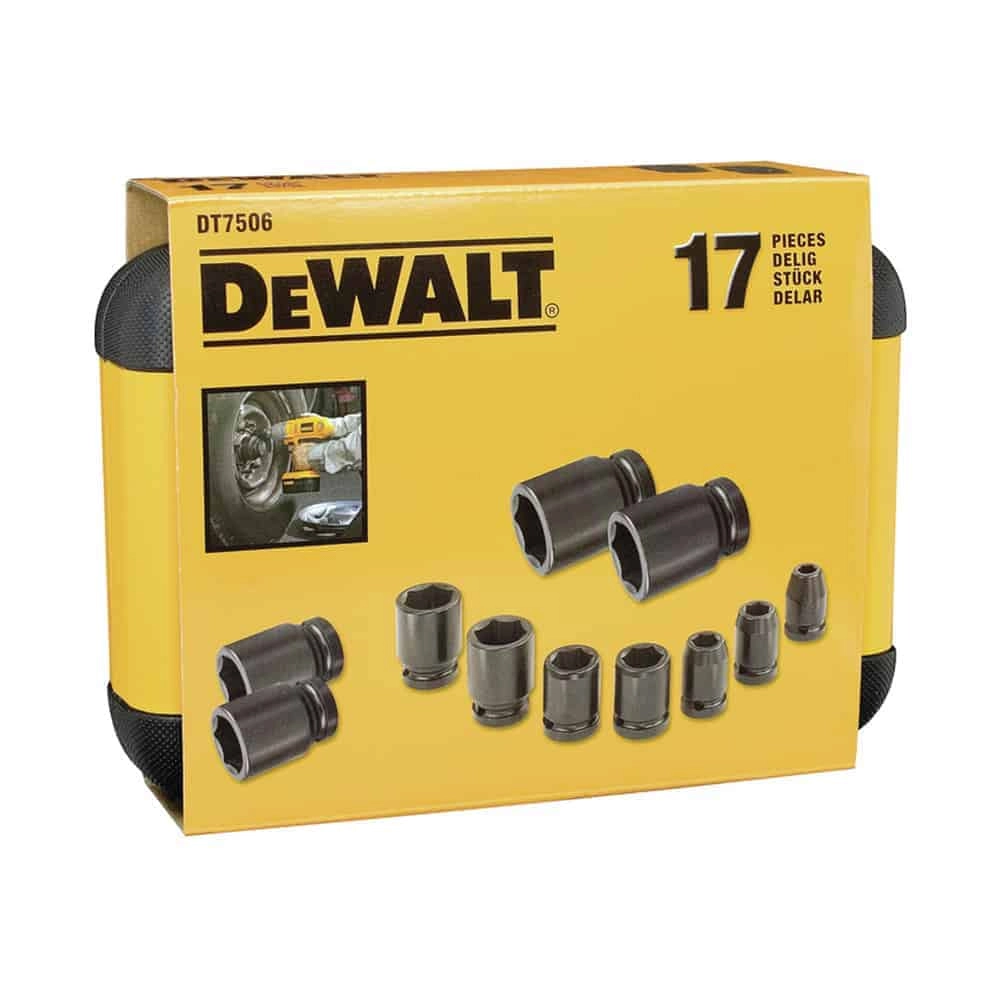 DEWALT DT7506-QZ IMPACT SOCKET SET, 17 PIECE