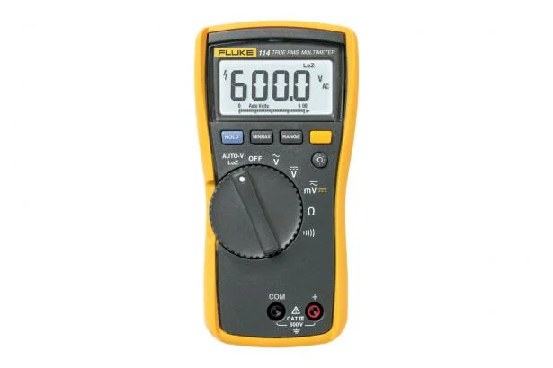 FLUKE 114 TRUE RMS DIGITAL MULTIMETER WITH AUTOVOLT, CAT III 600 V