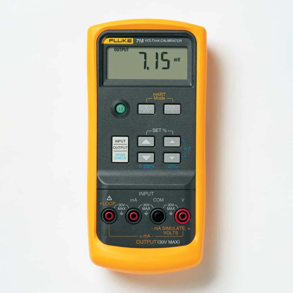 FLUKE 715 LOOP CALIBRATOR, 0 TO 24MA, 0 TO 200MV/20V
