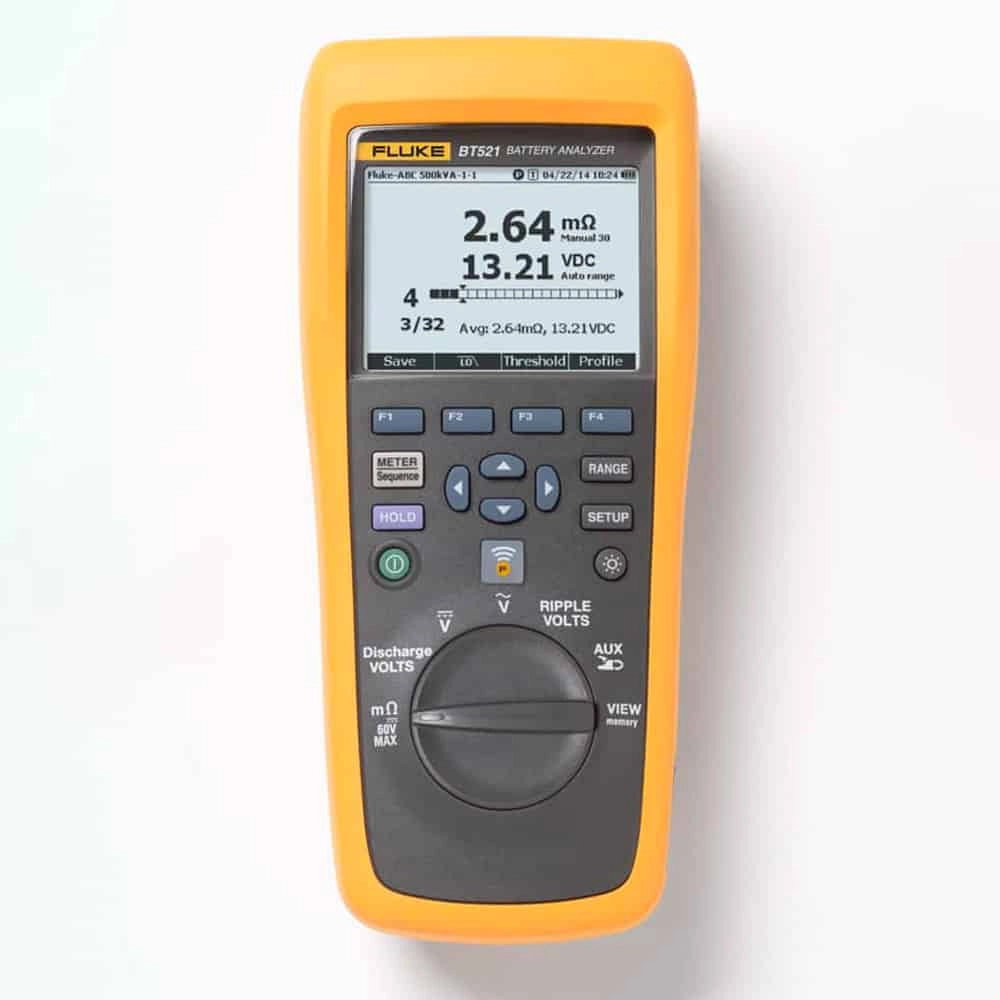 FLUKE BT521 ADVANCED BATTERY ANALYZER, 1000V DC WITH BTL21 INTELLIGENT TEST PROBE SET