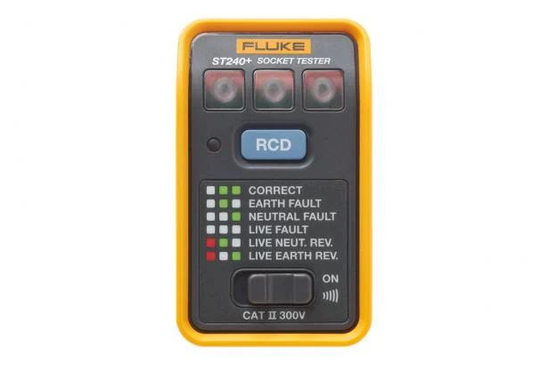 FLUKE ST240+/UK RCD SOCKET TESTER WITH BEEPER 230V, CAT II 300 V