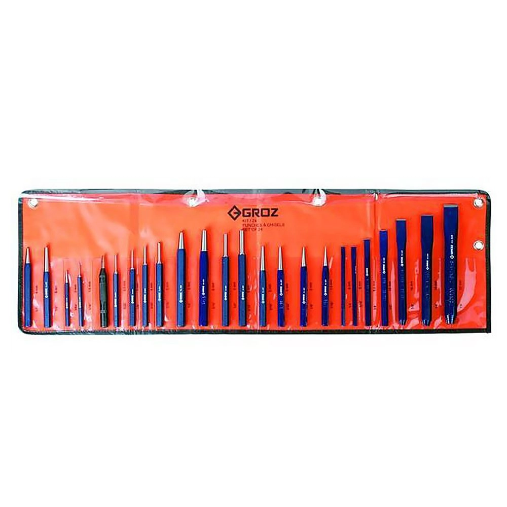 GROZ KIT/26/ST PUNCH & CHISEL SET 26PC