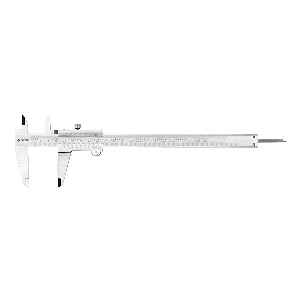 GROZ VNC/8 VERNIER CALIPER 0 TO 8IN (0-200MM)