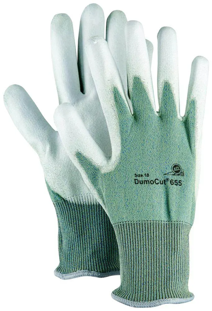 HONEYWELL DUMOCUT JVM 655 GLOVES WHITE-GREEN FREE SIZE 10-PAIR