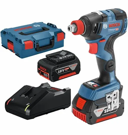 BOSCH GDX 18V-200 C FULL KIT DYNAMIC 2 IN 1 CORDLESS IMPACT DRIVER/WRENCH 18V (2X 4AH BATTERY, CHARGER, CASE))