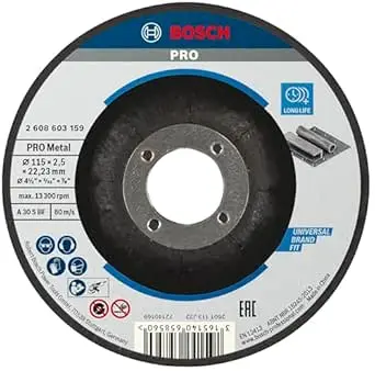 BOSCH PTW2608603159 METAL CUTTING DISC, 4.5” (115 X 2.5 X 22)