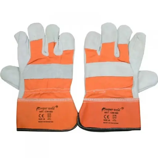 COOPERWELD CW-505 LEATHER RIGGER GLOVES - ORANGE