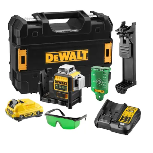 DEWALT DCE089D1G-GB SELF LEVEL MULTI LINE LASER GREEN 10.8V
