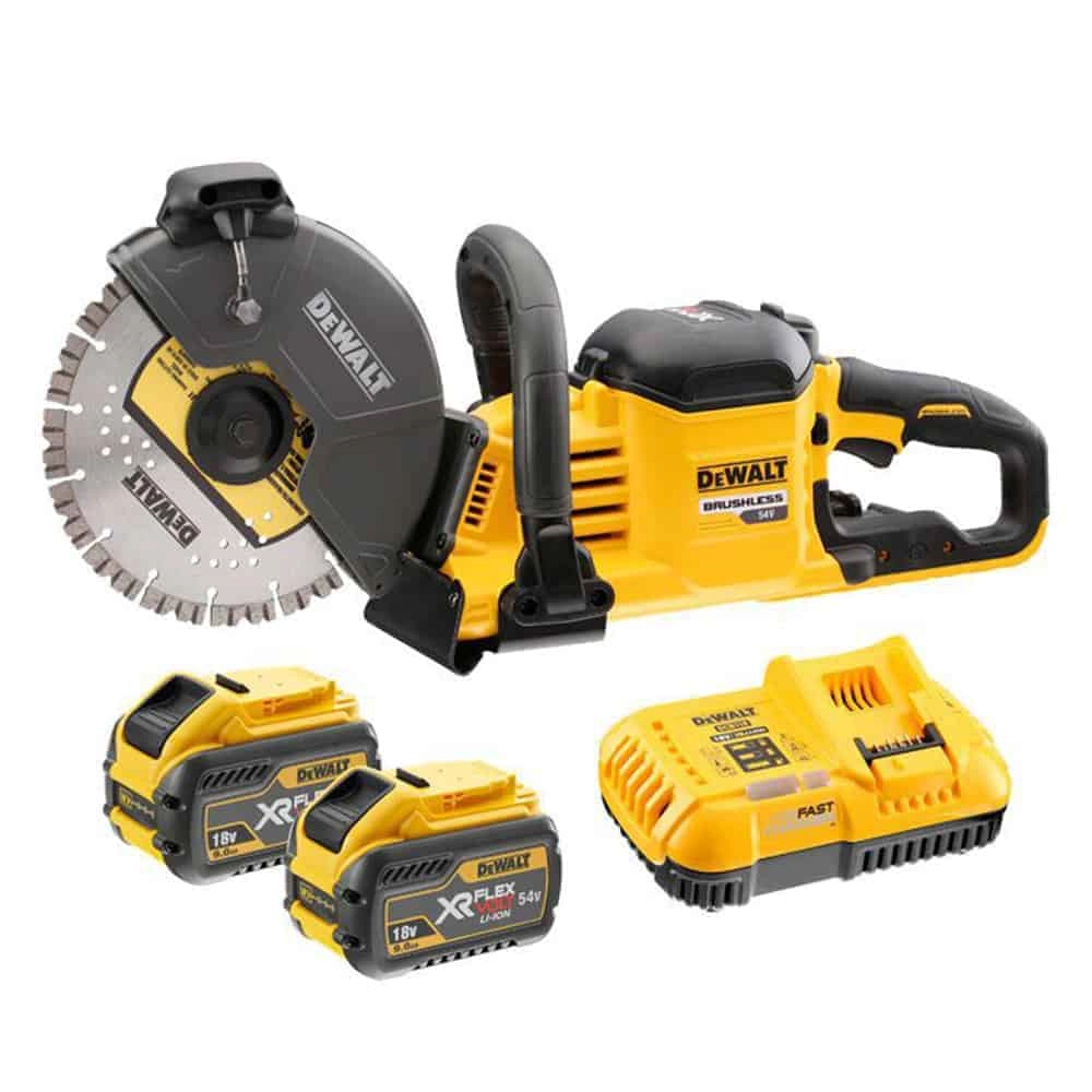 DEWALT DCS690X2-GB  XR FLEXVOLT CUT OFF SAW 230MM  2 X 9AH LI-ION KIT 54V