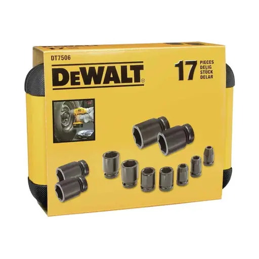 DEWALT DT7506-QZ IMPACT SOCKET SET, 17 PIECE