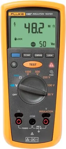 FLUKE 1507 INSULATION RESISTANCE TESTERS, CAT IV 600V, 50V - 1000V