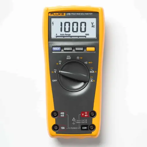 FLUKE 175 TRUE RMS DIGITAL MULTIMETER, CAT IV 600V, 10A
