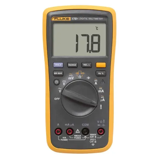 FLUKE 17B+ DIGITAL MULTIMETER, CAT III 600V, 10A
