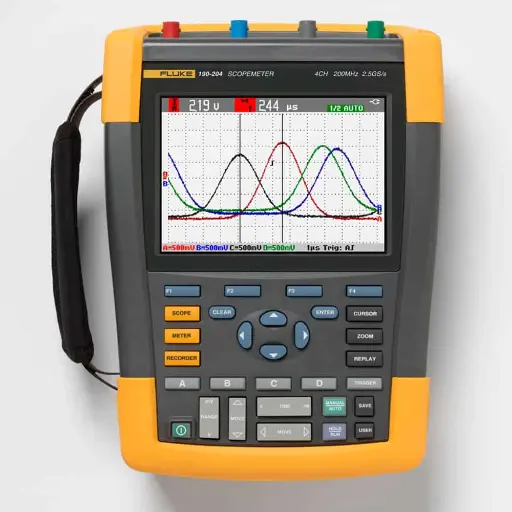 FLUKE 190-102 SCOPEMETER OSCILLOSCOPE, 2 CHANNEL, 100MHZ