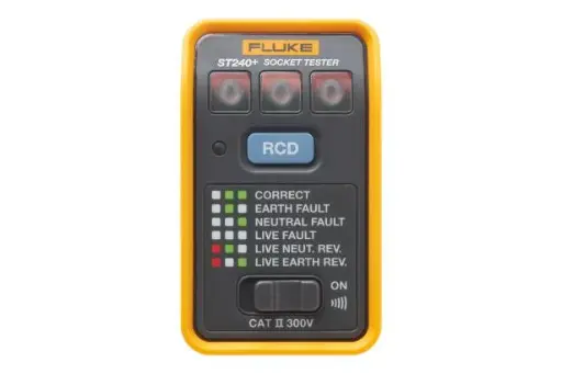 FLUKE ST240+/UK RCD SOCKET TESTER WITH BEEPER 230V, CAT II 300 V