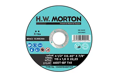 H.W. MORTON TUS METAL AND STAINLESS STEEL CUTTING DISC – 4.50"
