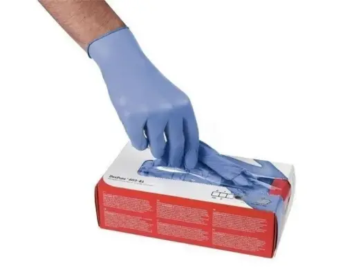 HONEYWELL  DNP4580081100-PIECE NITRILE DISPOSABLE GLOVES BLUE LARGE