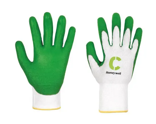 HONEYWELL ARS2332545 CUT RESISTANT PU GLOVES WHITE-GREEN 10-PAIR