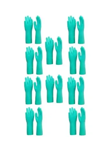 HONEYWELL HDF2095301 NITRILE FLOCKLINED GLOVES GREEN 10-PAIR