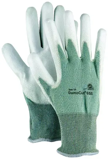 HONEYWELL DUMOCUT JVM 655 GLOVES WHITE-GREEN FREE SIZE 10-PAIR