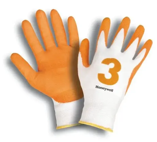 HONEYWELL KHR82332242 CHECK AND GO AMBER PU 3 GLOVES ORANGE-WHITE 10-PAIR
