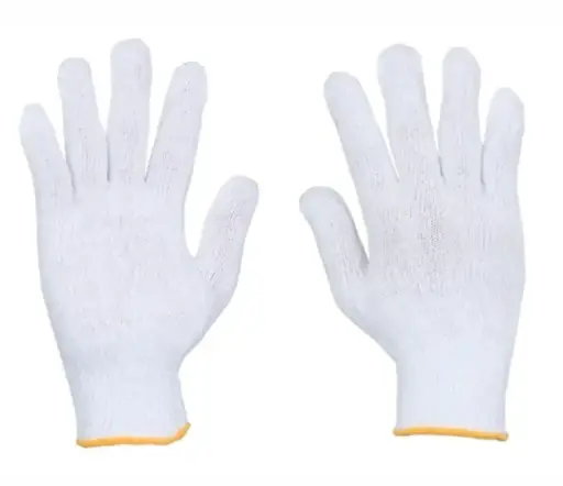 BCK60 BLEACHED COTTON KNITTED GLOVES (450 GRAMS/DOZ)
