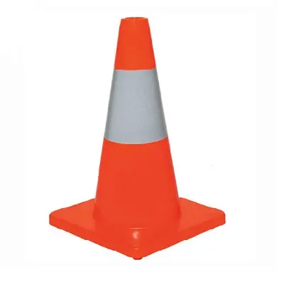 EIP S1231 RED PVC CONE WITH 10CM REFLECTIVE TAPE